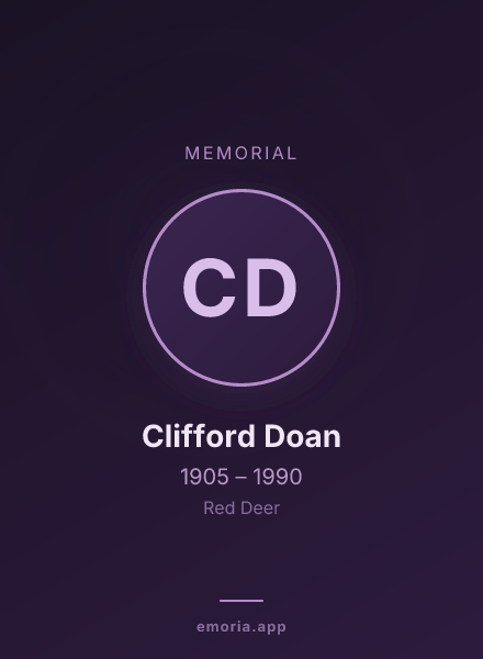 Memorial portrait of Clifford Doan