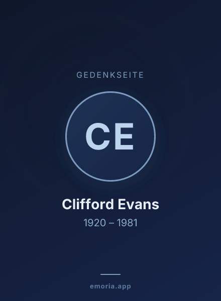 Gedenkportrait von Clifford Evans