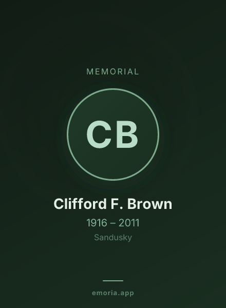 Memorial portrait of Clifford F. Brown