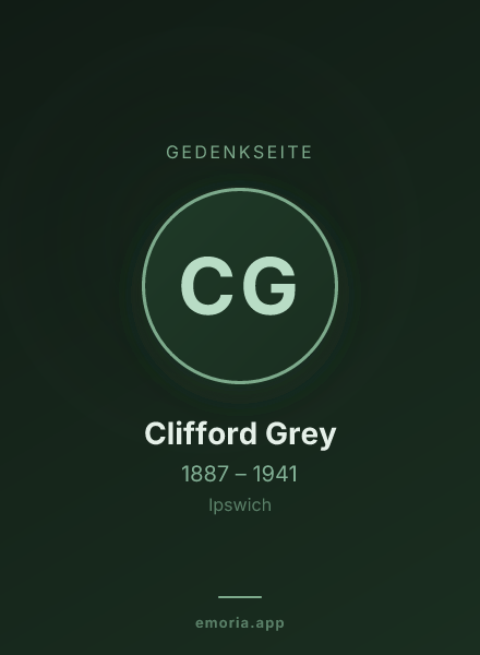 Gedenkportrait von Clifford Grey