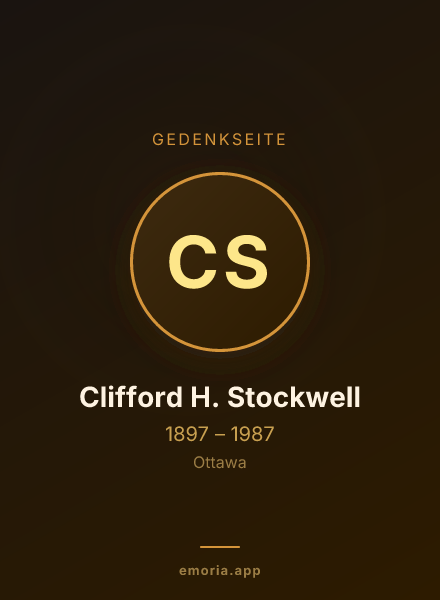 Gedenkportrait von Clifford H. Stockwell