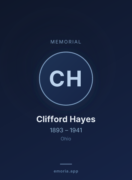 Memorial portrait of Clifford Hayes