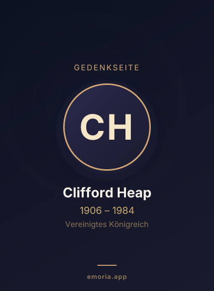 Gedenkportrait von Clifford Heap