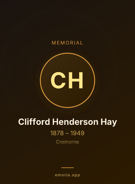 Memorial portrait of Clifford Henderson Hay