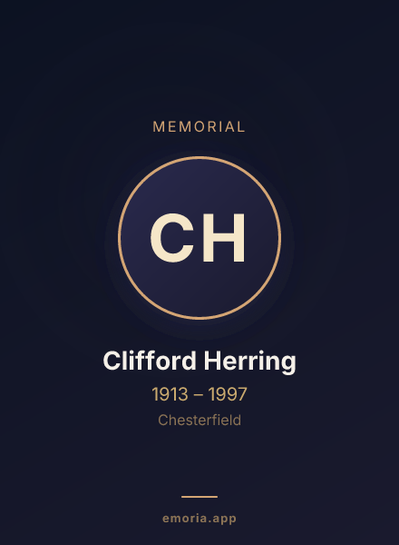 Memorial portrait of Clifford Herring