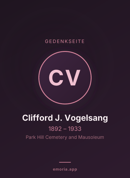 Gedenkportrait von Clifford J. Vogelsang