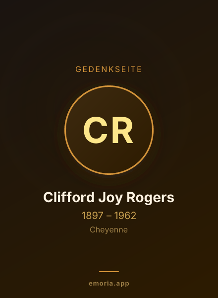 Gedenkportrait von Clifford Joy Rogers