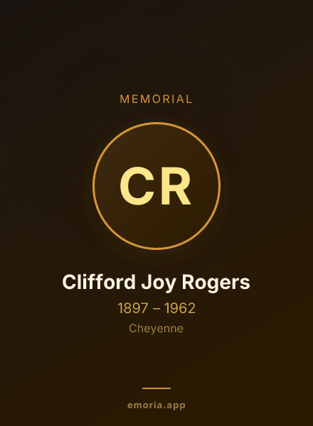 Memorial portrait of Clifford Joy Rogers