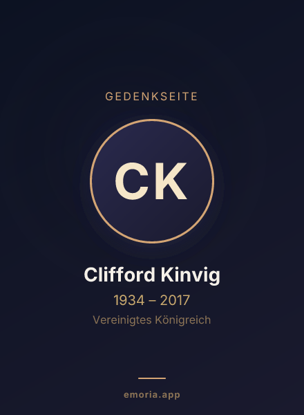Gedenkportrait von Clifford Kinvig