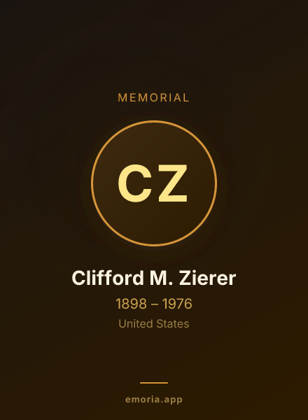 Memorial portrait of Clifford M. Zierer