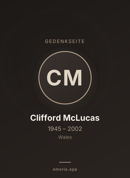 Gedenkportrait von Clifford McLucas