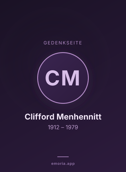 Gedenkportrait von Clifford Menhennitt