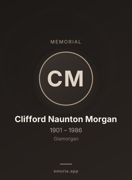 Memorial portrait of Clifford Naunton Morgan