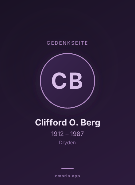 Gedenkportrait von Clifford O. Berg