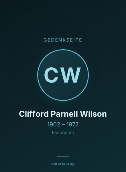 Gedenkportrait von Clifford Parnell Wilson