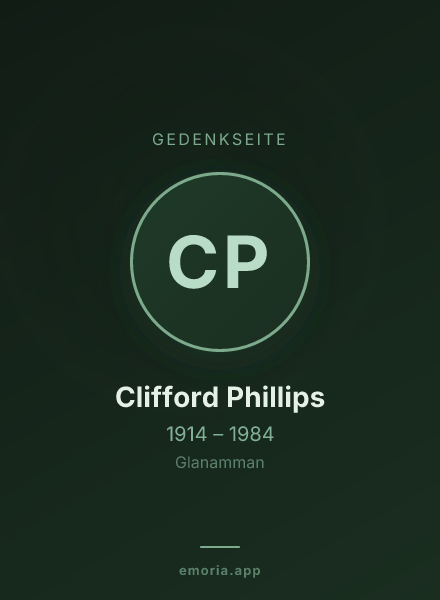 Gedenkportrait von Clifford Phillips