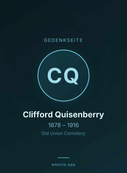 Gedenkportrait von Clifford Quisenberry