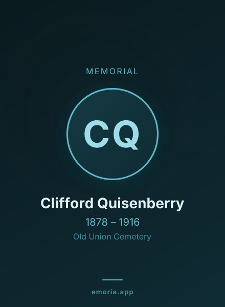 Memorial portrait of Clifford Quisenberry