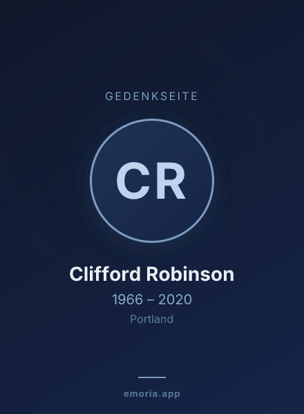 Gedenkportrait von Clifford Robinson