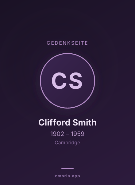 Gedenkportrait von Clifford Smith
