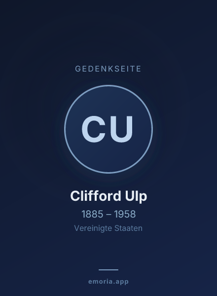 Gedenkportrait von Clifford Ulp