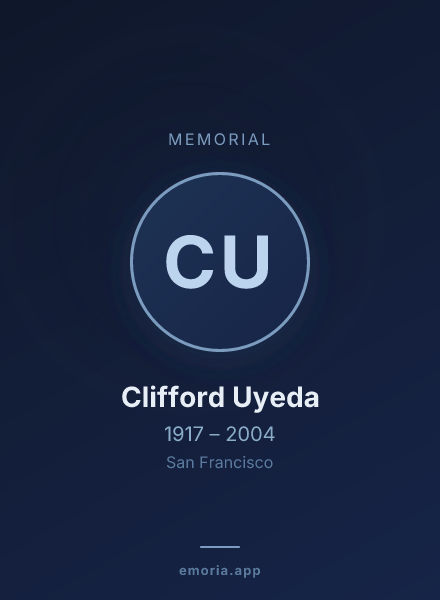 Memorial portrait of Clifford Uyeda