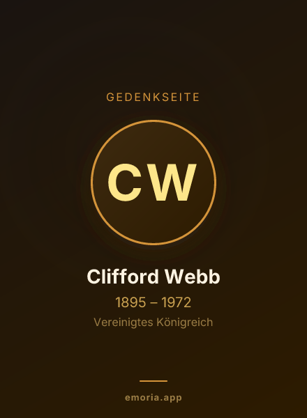 Gedenkportrait von Clifford Webb