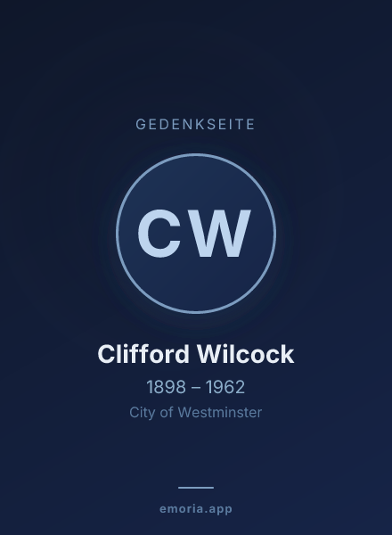 Gedenkportrait von Clifford Wilcock