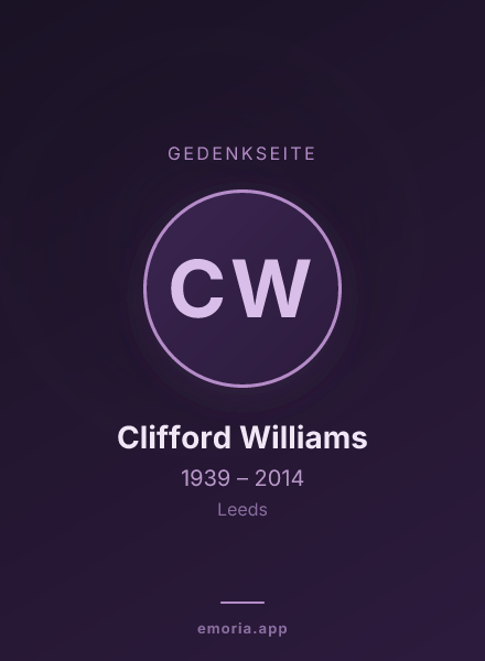 Gedenkportrait von Clifford Williams