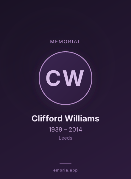 Memorial portrait of Clifford Williams