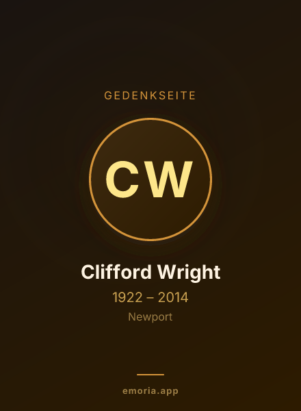Gedenkportrait von Clifford Wright