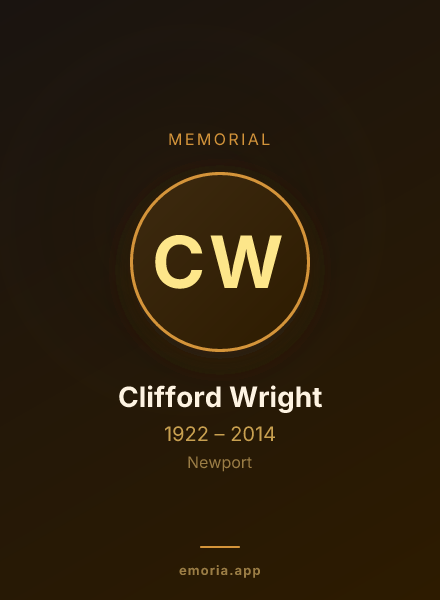 Memorial portrait of Clifford Wright