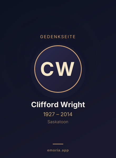 Gedenkportrait von Clifford Wright
