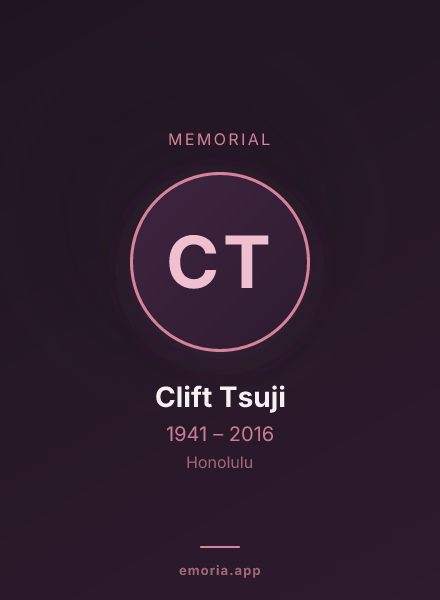 Memorial portrait of Clift Tsuji