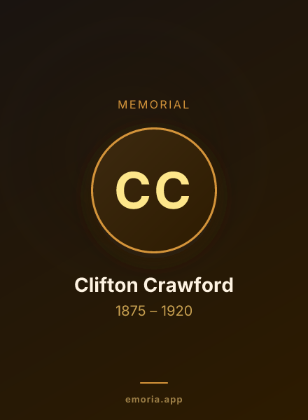 Memorial portrait of Clifton Crawford