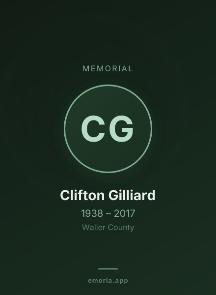 Memorial portrait of Clifton Gilliard