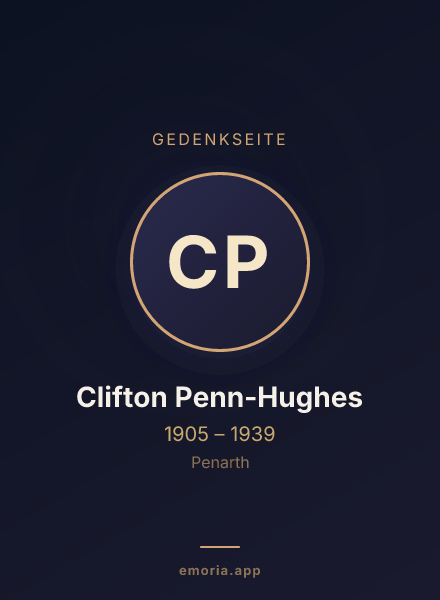 Gedenkportrait von Clifton Penn-Hughes