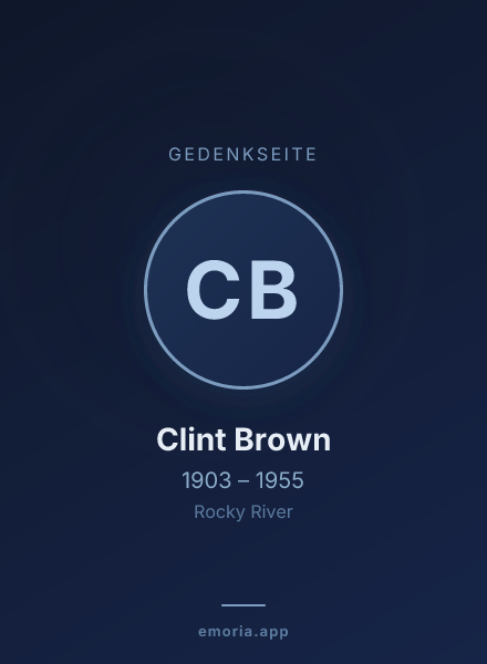 Gedenkportrait von Clint Brown