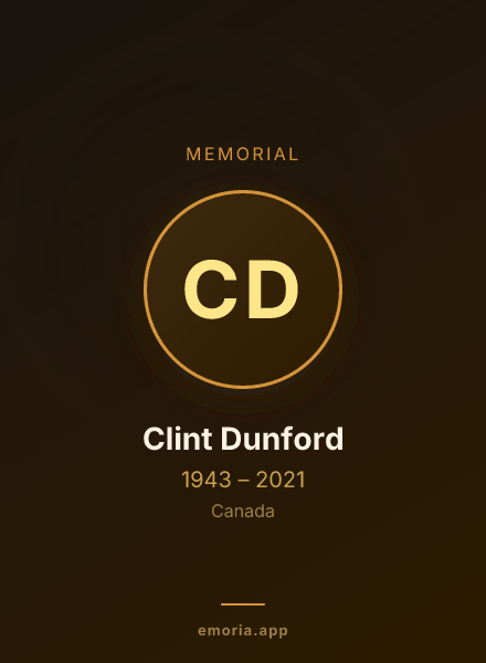 Memorial portrait of Clint Dunford