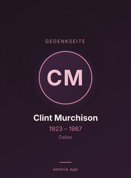Gedenkportrait von Clint Murchison