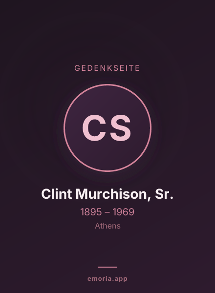 Gedenkportrait von Clint Murchison, Sr.