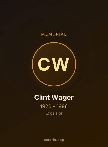 Memorial portrait of Clint Wager