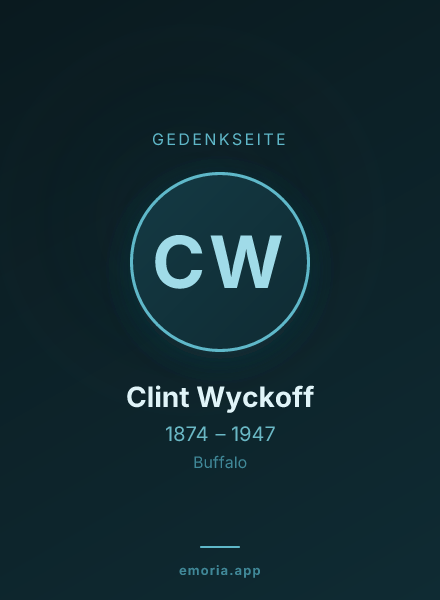 Gedenkportrait von Clint Wyckoff
