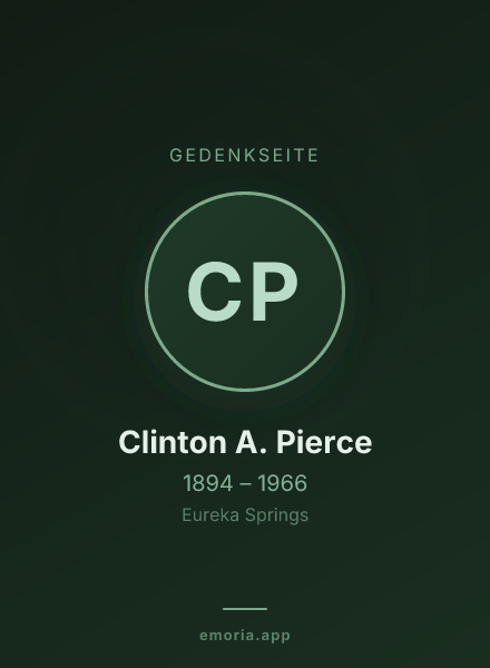 Gedenkportrait von Clinton A. Pierce