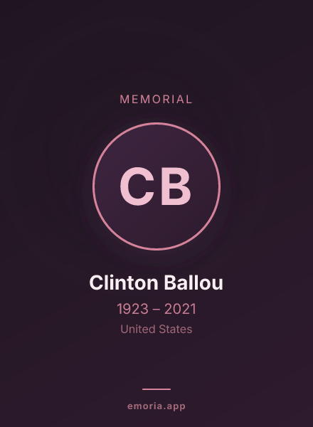 Memorial portrait of Clinton Ballou