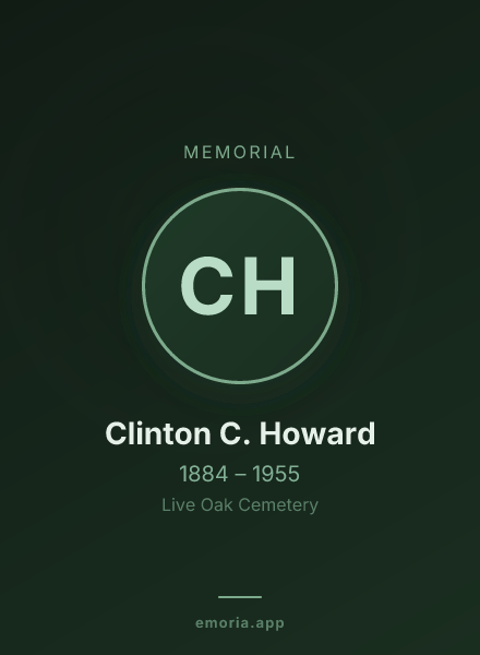 Memorial portrait of Clinton C. Howard