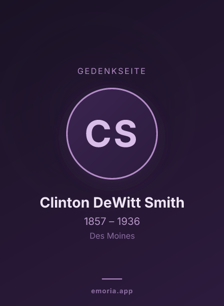 Gedenkportrait von Clinton DeWitt Smith