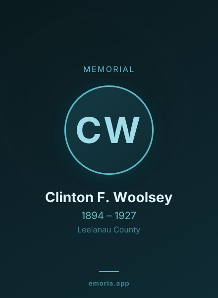 Memorial portrait of Clinton F. Woolsey
