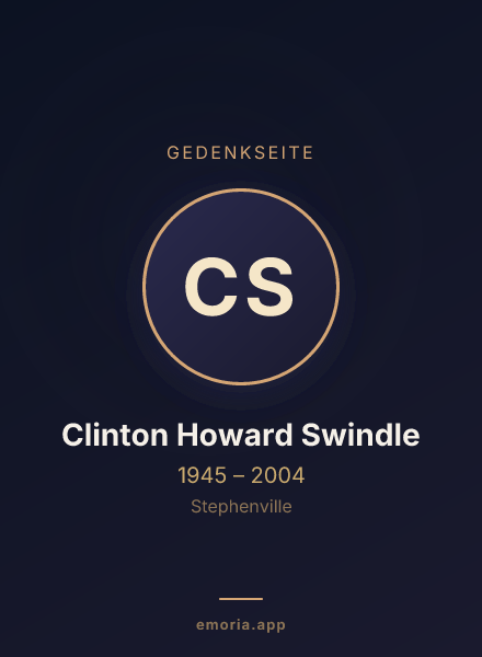 Gedenkportrait von Clinton Howard Swindle