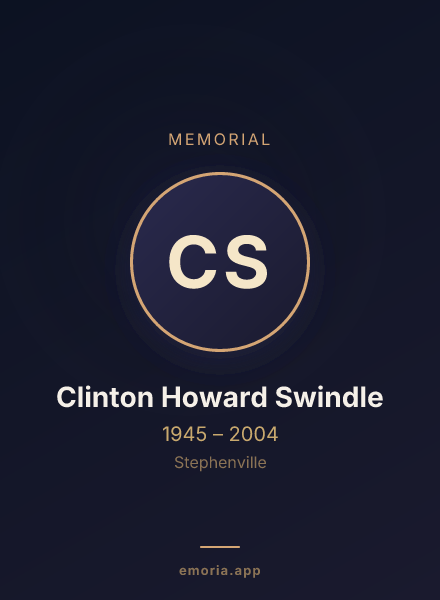 Memorial portrait of Clinton Howard Swindle